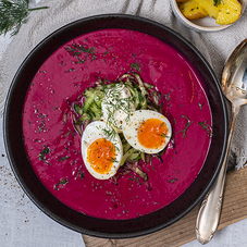 Litauischer Genuss in seiner schönsten Farbe. GENUSSPAUSE mit SUPPE
